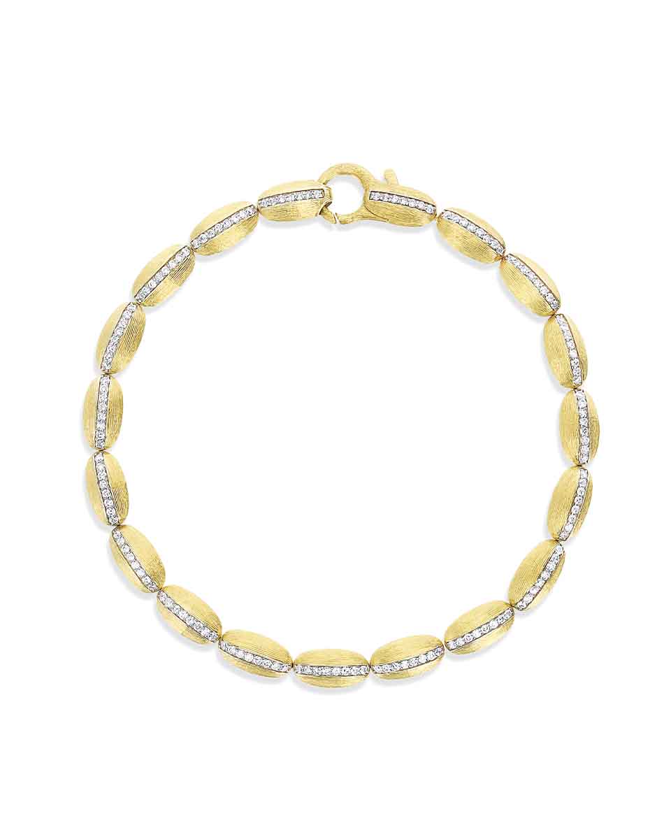 "Diva" gold and diamonds tennis bracelet