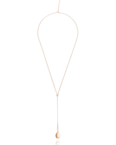 Collana "CANDLE" pendente con ciondolo in oro rosa e diamanti