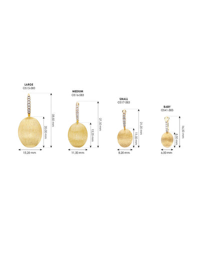 "ciliegina" gold ball drop single earring with diamonds details (small)