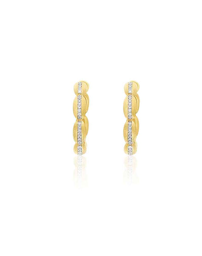 "diva" gold and diamonds hoop earrings (large)