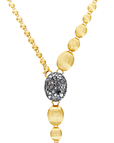 "reverse" gold, diamonds, rubies and rock crystal convertible y necklace