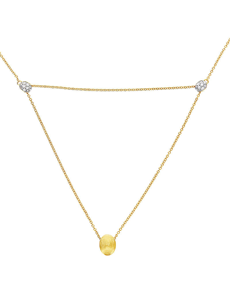 Collana "LUCE" convertibile 3 in 1 in oro e diamanti (piccola)
