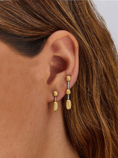 "dancing Élite" gold and diamonds handmade earrings