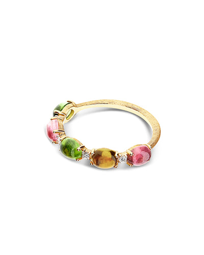 "tourmalines" gold, diamonds and tourmaline colorful ring