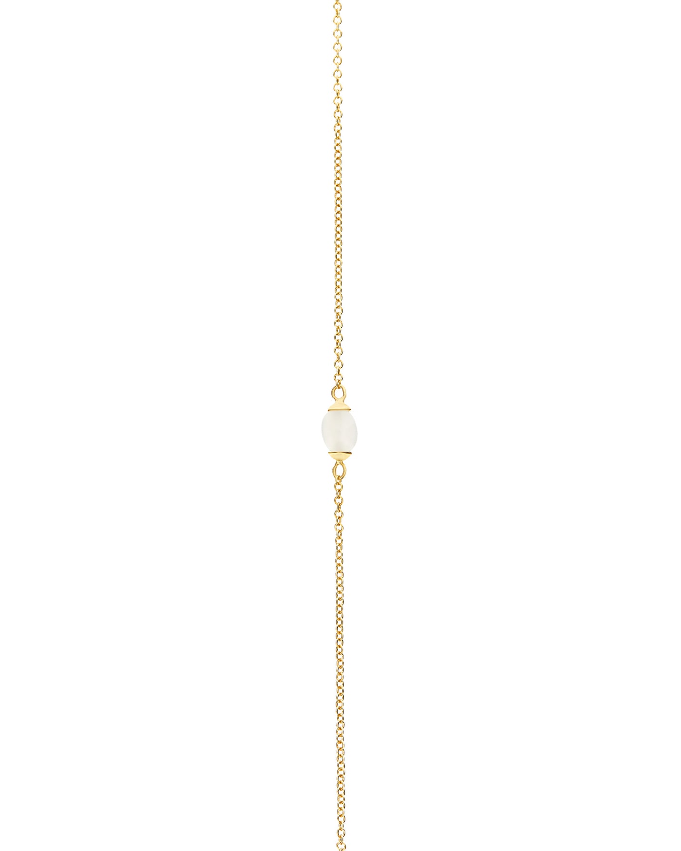 "White desert" gold and moonstone necklace (small)