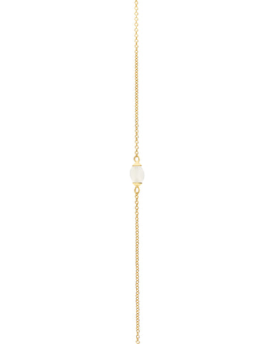"White desert" gold and moonstone necklace (small)