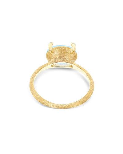 "ipanema" gold , blue topaz and diamonds ring