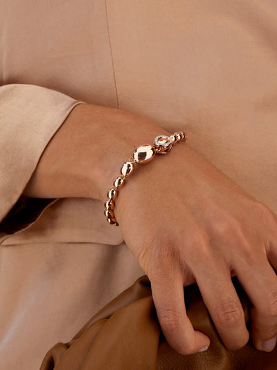 Armband "IVY" mit großen Boules aus Roségold und Diamanten