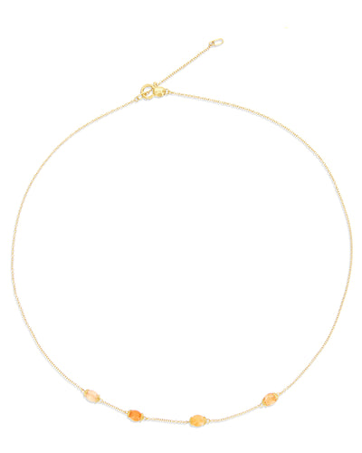 "Petra" gold and orange aventurine necklace
