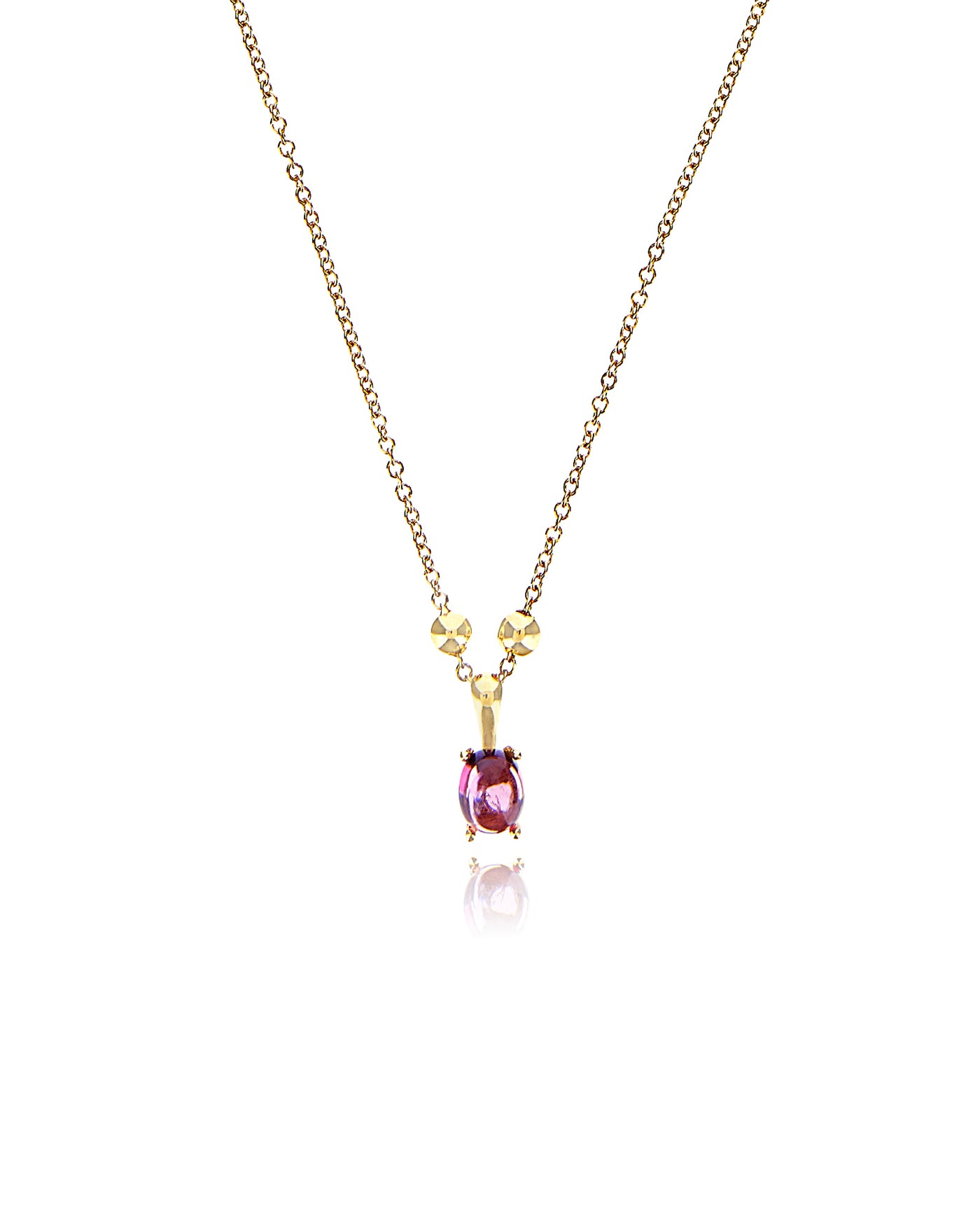 "tourmalines" gold and pink tourmaline delicate necklace