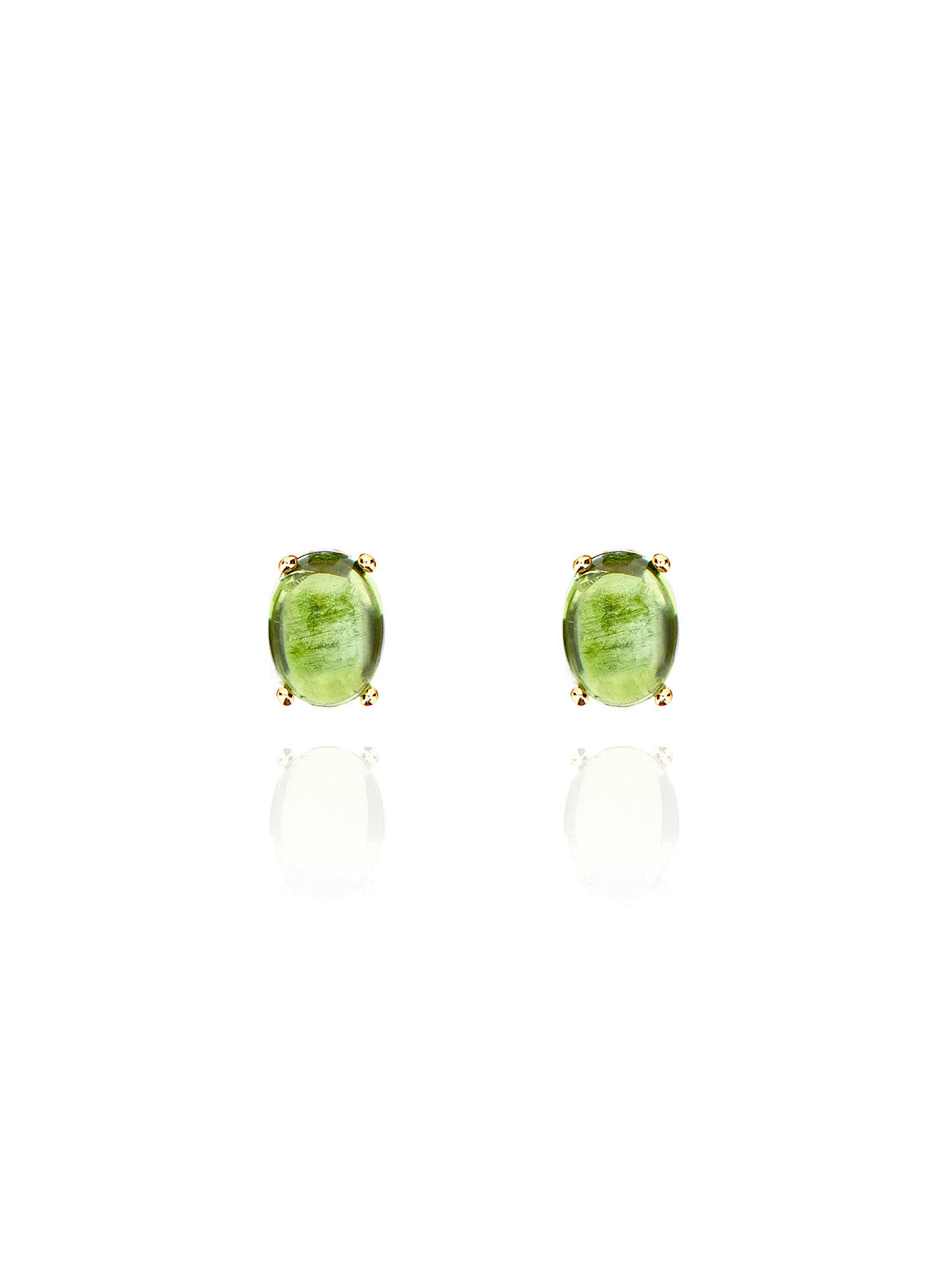 "tourmalines" gold and green tourmaline stud earrings (small)