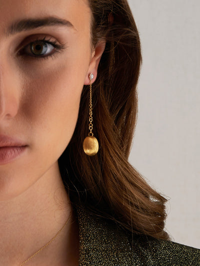 "Canlde" gold and diamonds earrings