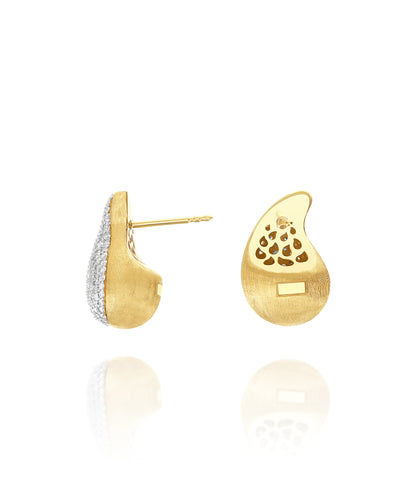 "Cachemire" gold and diamonds mini earrings