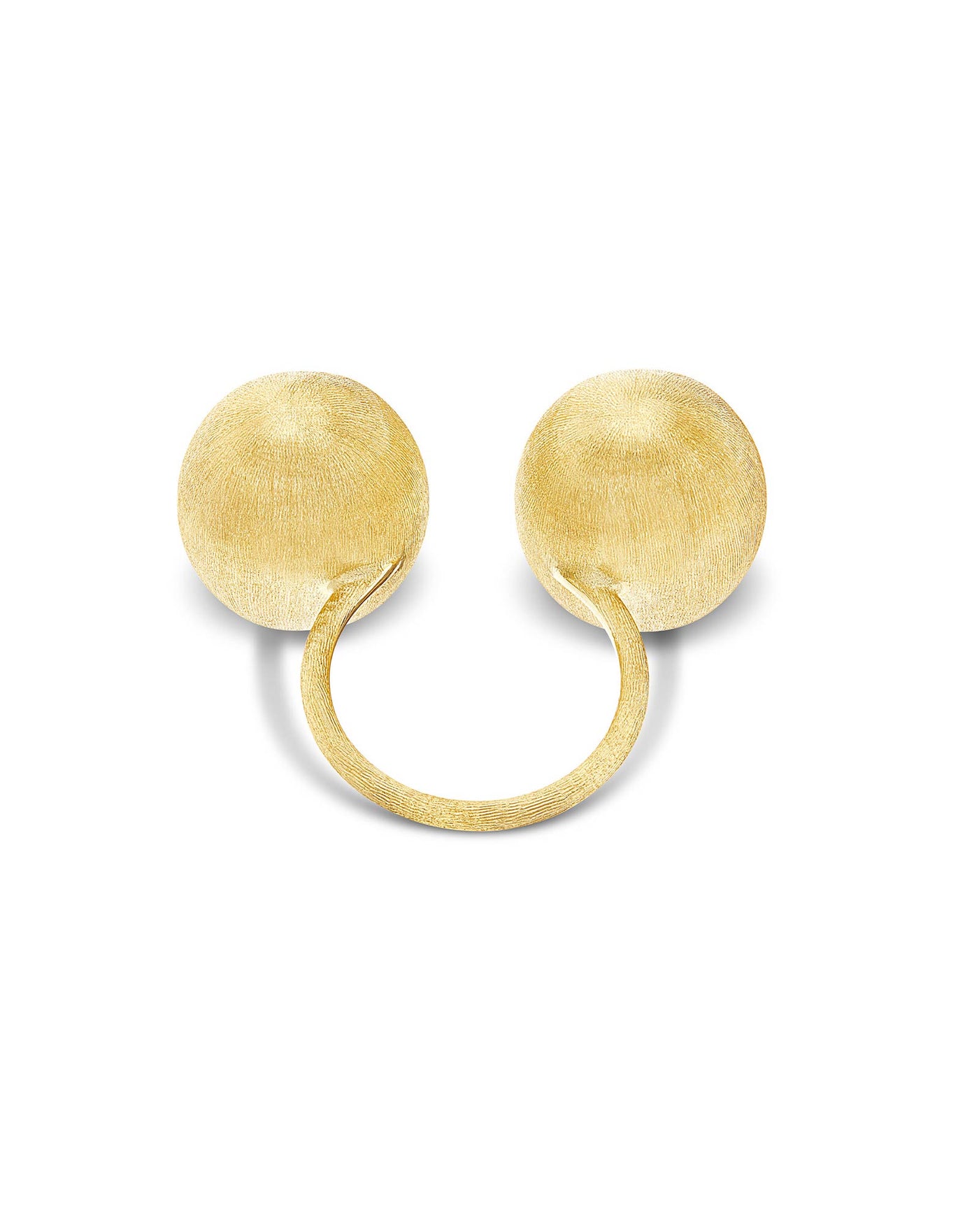 Anello iconico "BUBBLE" con boules in oro (grande)