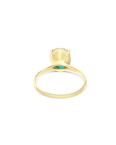 Ring „Ipanema Maré“ aus poliertem Gold, mit Dublette aus Rutilquarz, Perlmutt und Amazonit (mittel)