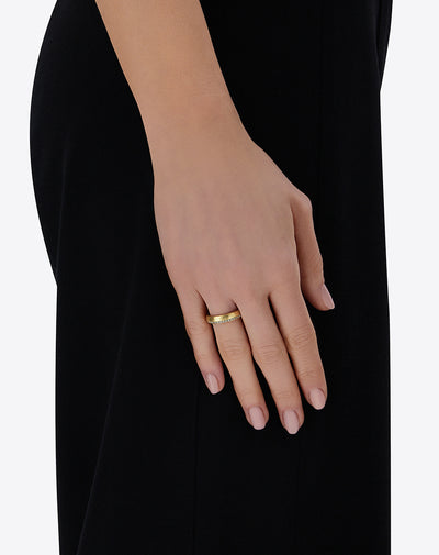 "libera icon" gold and diamonds tiny engagement ring 