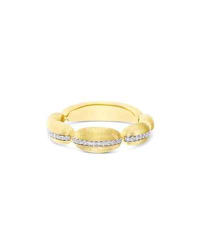 "Diva" gold boules and diamonds ring