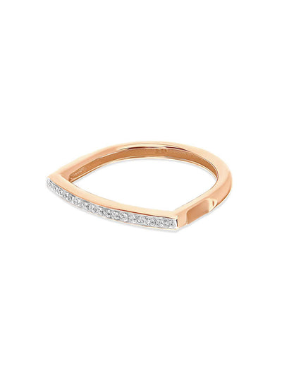 Essentieller Ring “Libera” aus Roségold und Diamanten