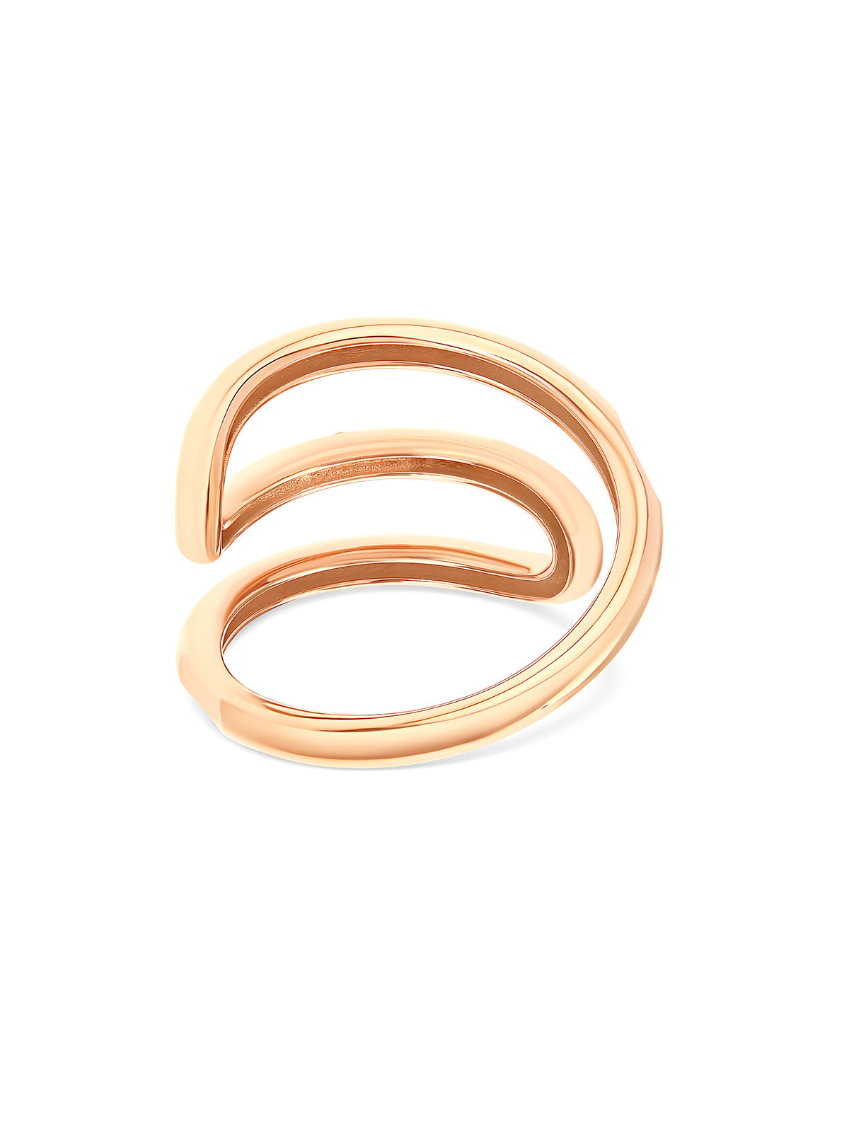 "Libera" rose gold and diamonds spiral ring