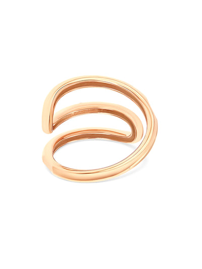Anello "LIBERA" a spirale in oro rosa e diamanti