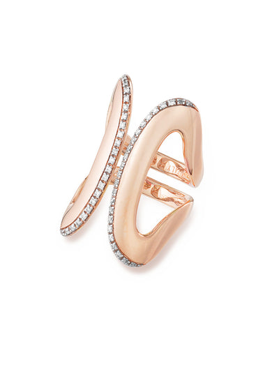 Statement Ring „LIBERA ICON“ aus Roségold und Diamanten