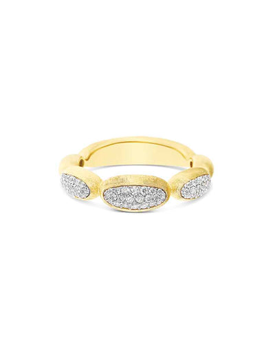 "Diva" gold boules and diamonds ring