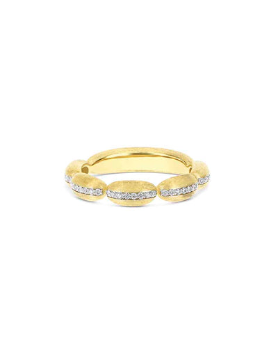 "Diva" gold boules and diamonds ring