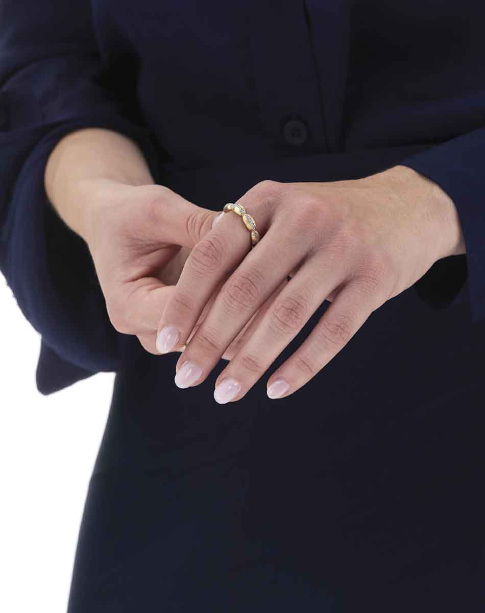 Ring “Diva” mit Boules in Gold und Diamanten