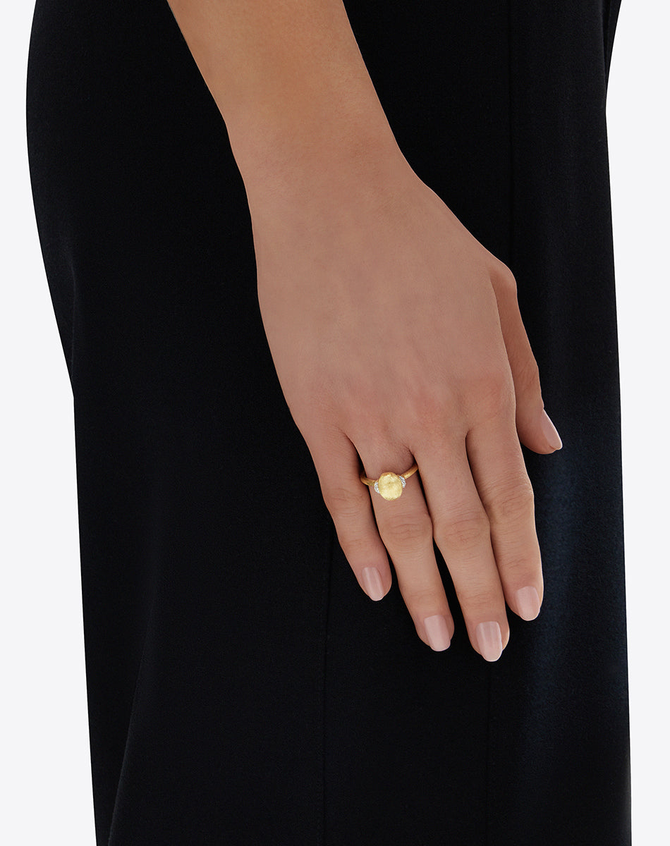 Anello "DANCING ÉLITE" con boule in oro e accenti di diamante (medio)