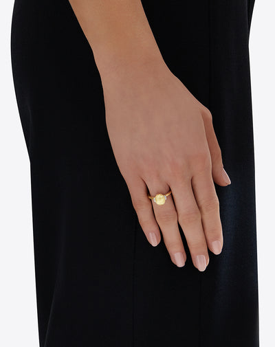 Anello "DANCING ÉLITE" con boule in oro e accenti di diamante (medio)