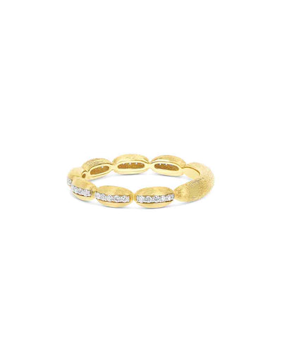 "Diva" gold boules and diamonds ring