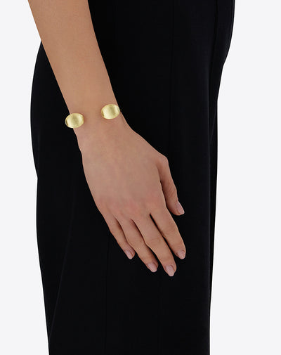 "bubble" gold bangle (large)