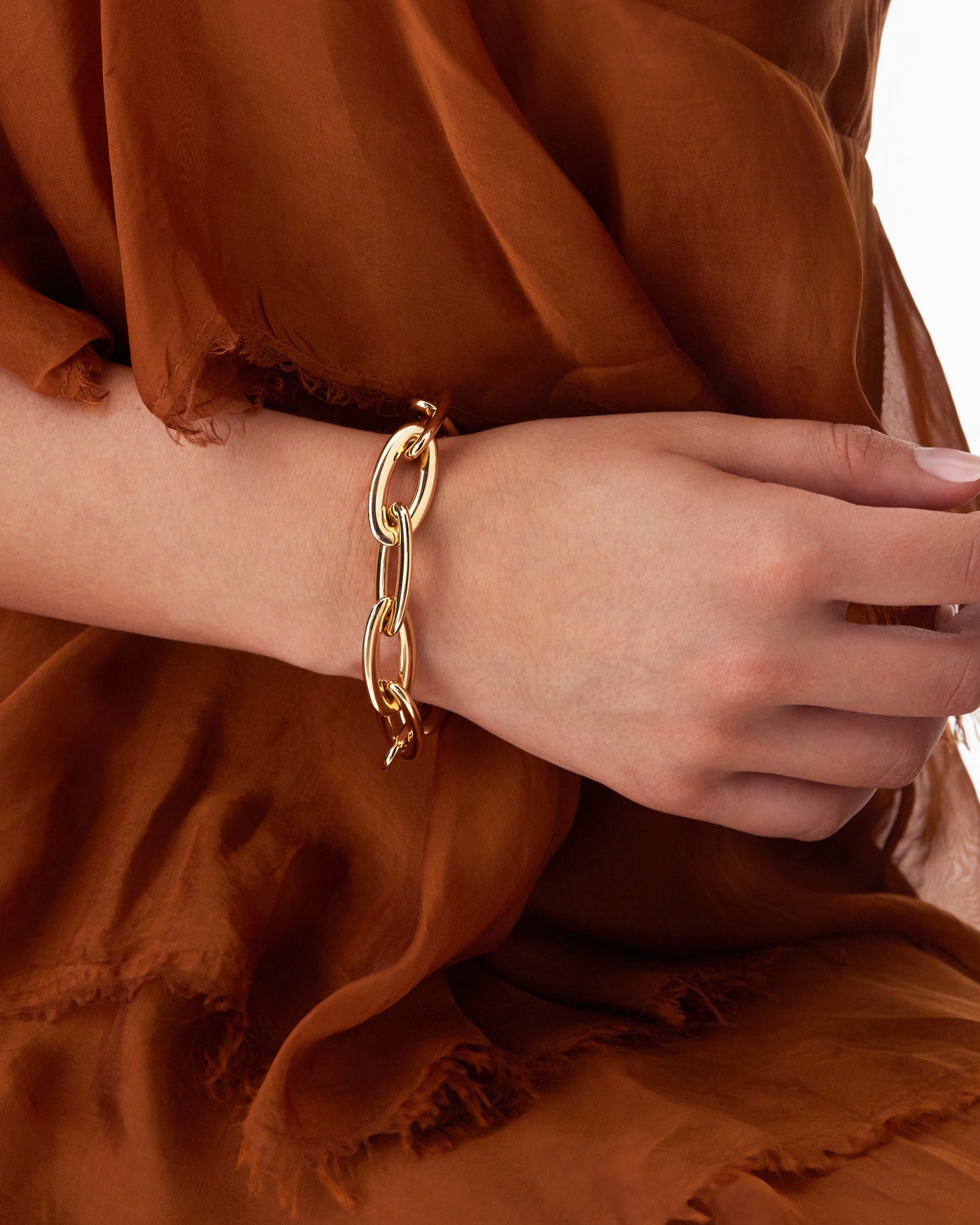 "libera icon" rose gold chain bracelet 