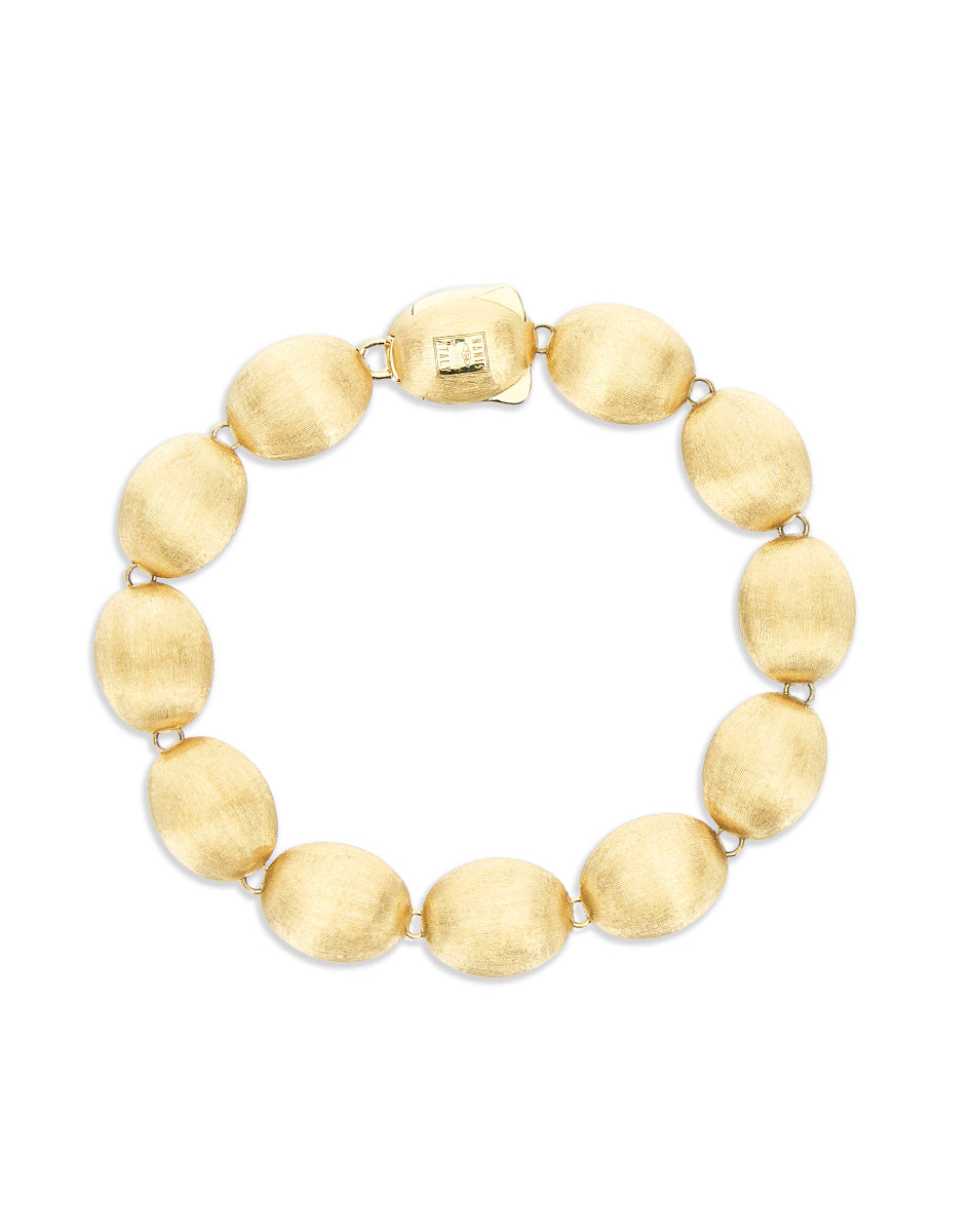 Dolcevita “Muse” beaded bracelet in engraved gold, mother-of-pearl and rock crystal (small)