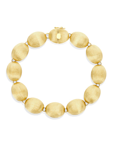 Rosolio “Muse” double-sided beaded bracelet in engraved gold, strawberry quartz and rock crystal (small)