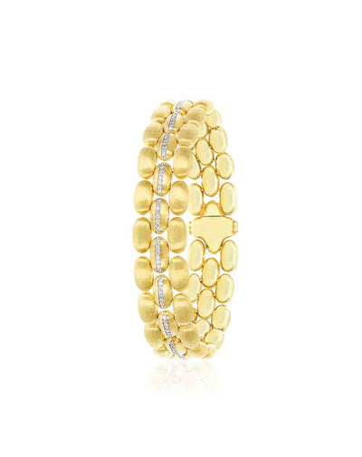 "Diva" gold and diamonds statement bracelet