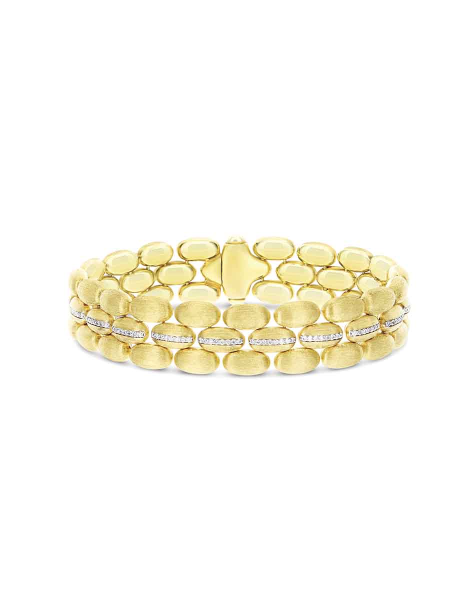 "Diva" gold and diamonds statement bracelet