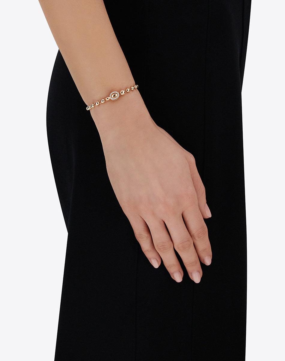 Bracciale "IVY" slim in oro rosa e diamanti