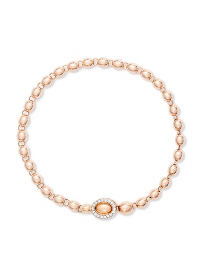 Bracciale "IVY" slim in oro rosa e diamanti