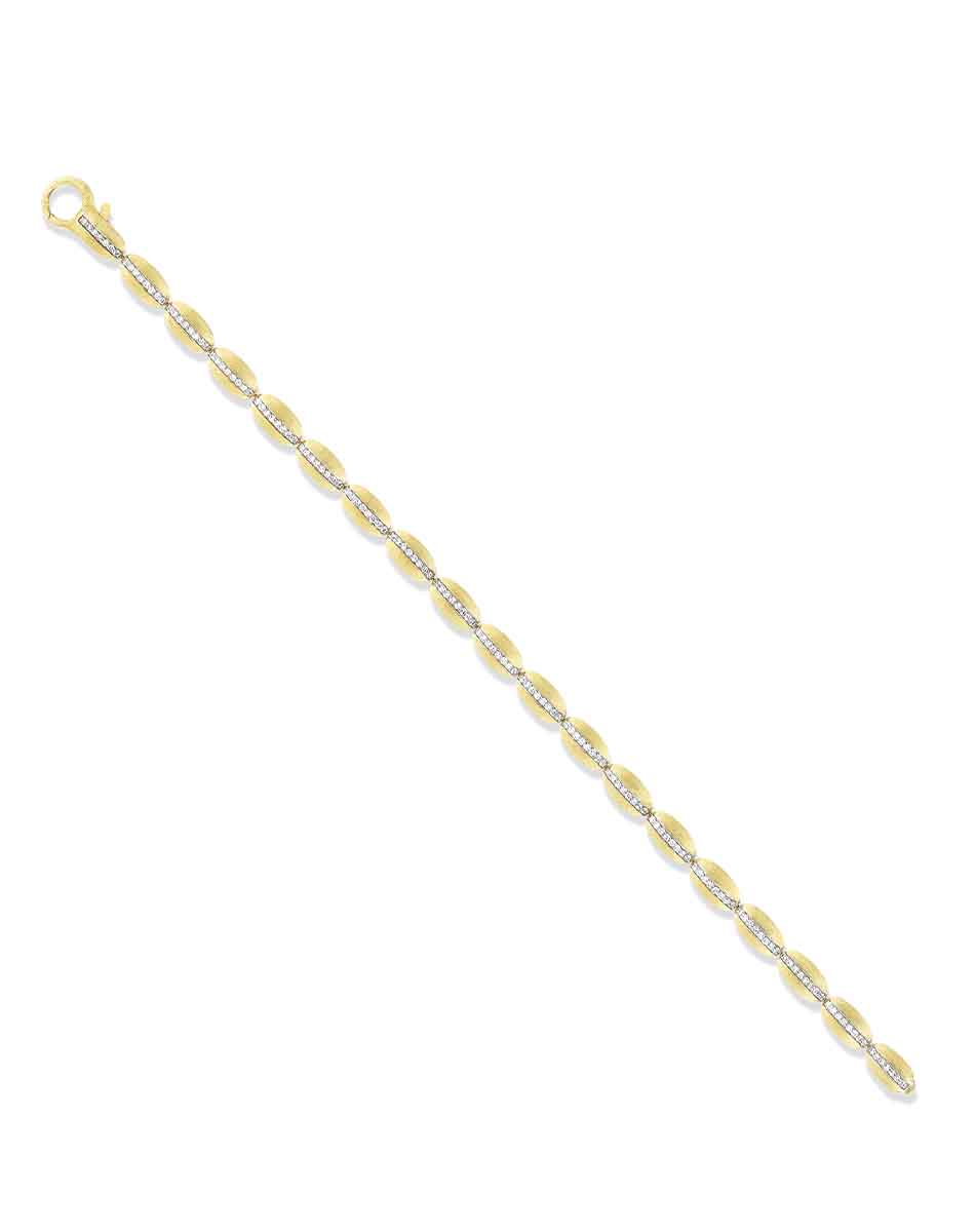 "Diva" gold and diamonds tennis bracelet