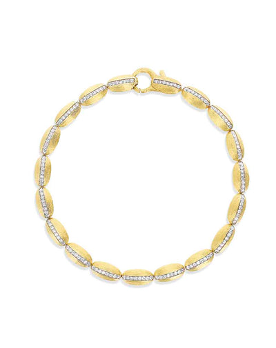 "Diva" gold and diamonds tennis bracelet