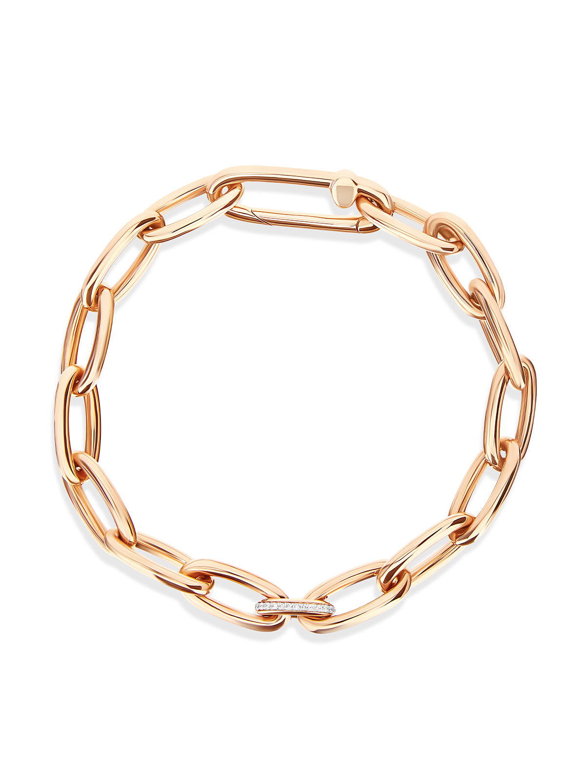 Nanis Bracciale "libera" con catena in oro rosa e diamanti – Nanis Italian Jewels