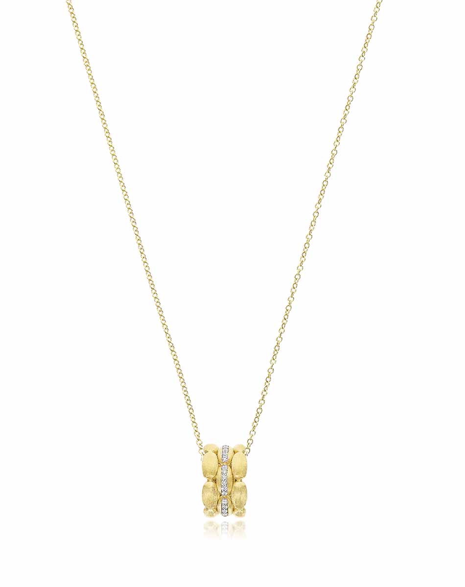 Halskette “Diva” mit Anhänger in Gold und Diamanten