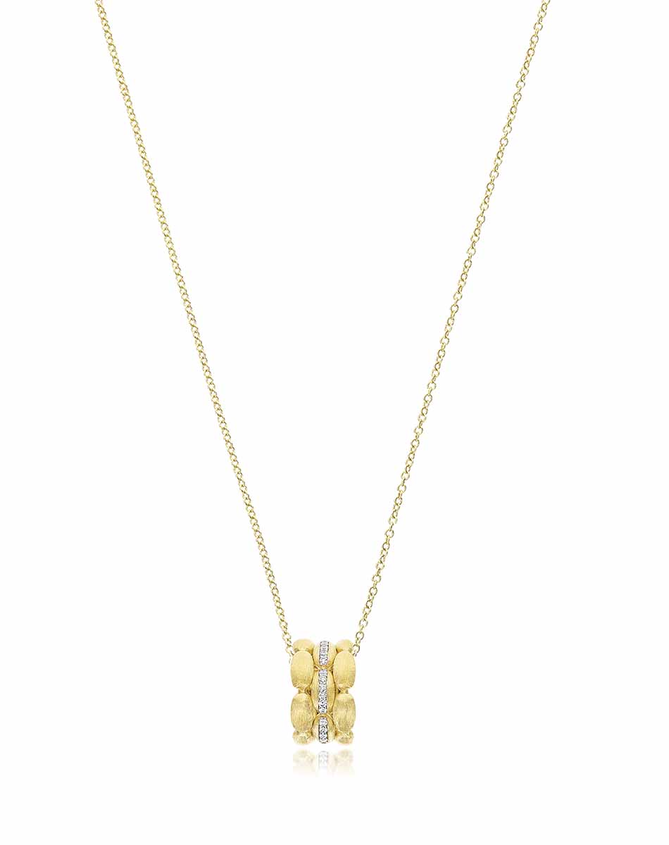 "Diva" gold and diamonds pendant necklace