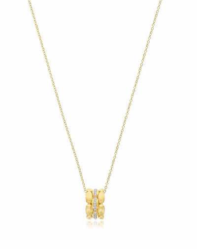 "Diva" gold and diamonds pendant necklace