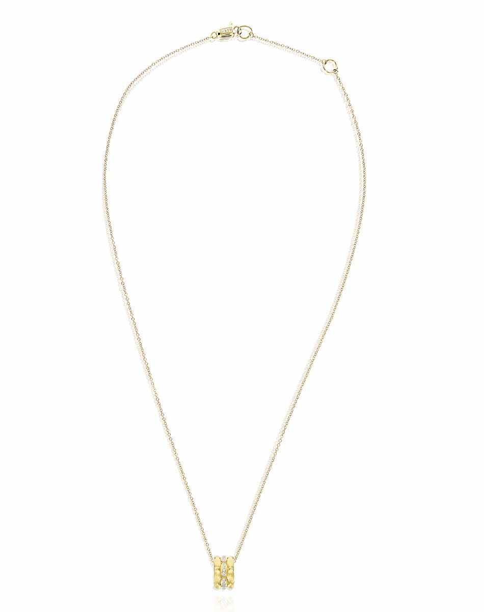 "Diva" gold and diamonds pendant necklace