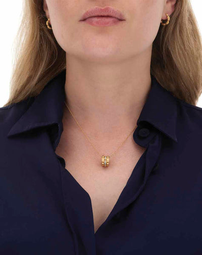 "Diva" gold and diamonds pendant necklace
