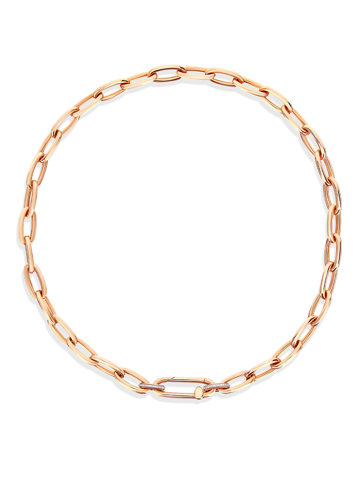 Halskette “Libera” mit Kette aus Roségold und Diamant-Details