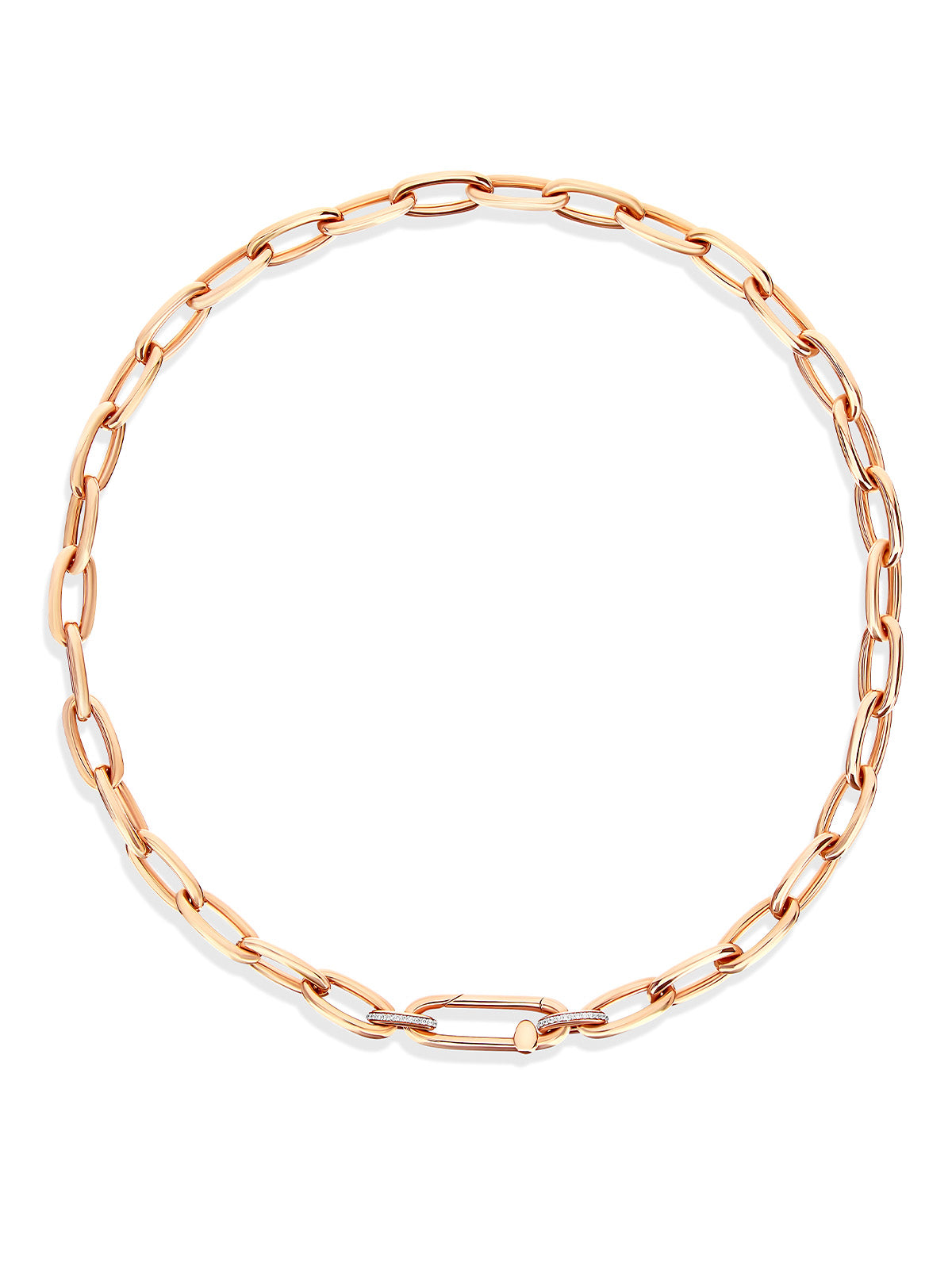 Nanis Collana "libera" con catena in oro rosa e dettagli di diamanti – Nanis Italian Jewels