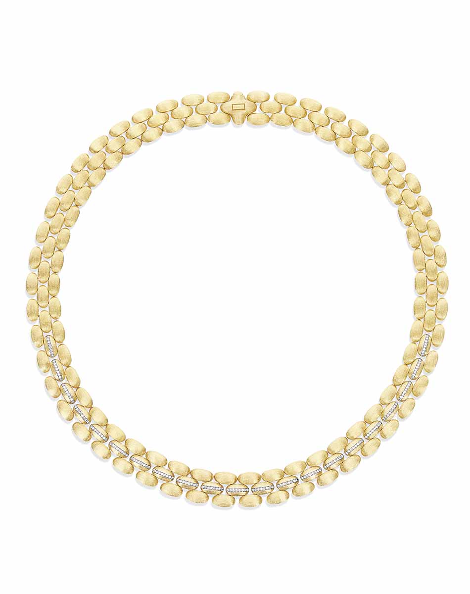 "Diva" gold and diamonds statement necklace